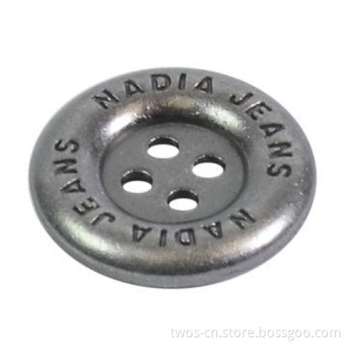 Metal Button, Nickel- and Lead-free, Available in Pewter Color